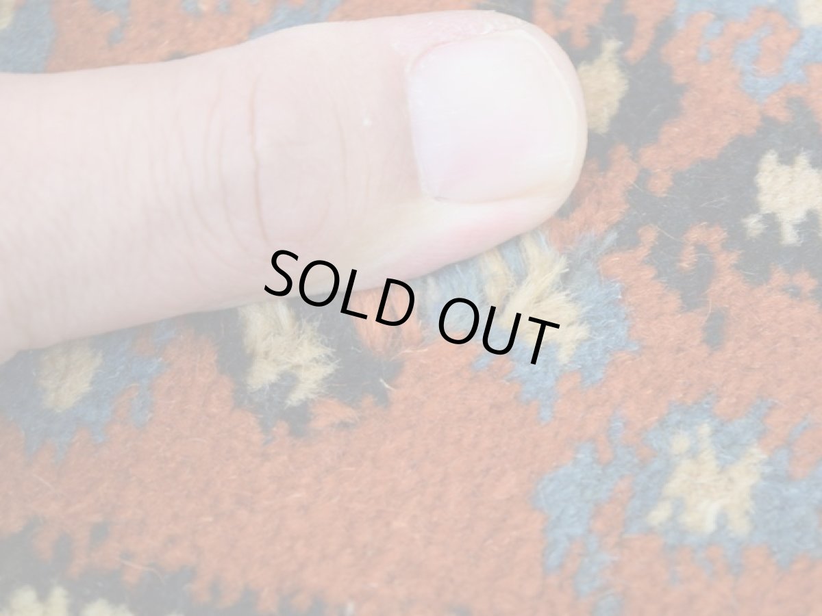 画像17: 良品 ペルシャ 部族絨毯 シールジャーン 玄関 マット サイズ 80 x 60 cm No.AD669 天然 肉厚 ウール 手織り ハンドメイド トライバル ラグ マット カーペット 生成り クリーム オレンジ ネイビー カラフル ボテ柄 幾何学模様 民族柄 b-ad669-080060h0719 (17)