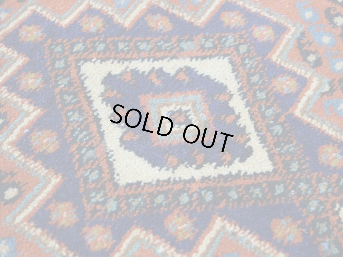 画像15: 良品 ペルシャ 部族絨毯 シールジャーン 玄関 マット サイズ 80 x 60 cm No.AD669 天然 肉厚 ウール 手織り ハンドメイド トライバル ラグ マット カーペット 生成り クリーム オレンジ ネイビー カラフル ボテ柄 幾何学模様 民族柄 b-ad669-080060h0719 (15)