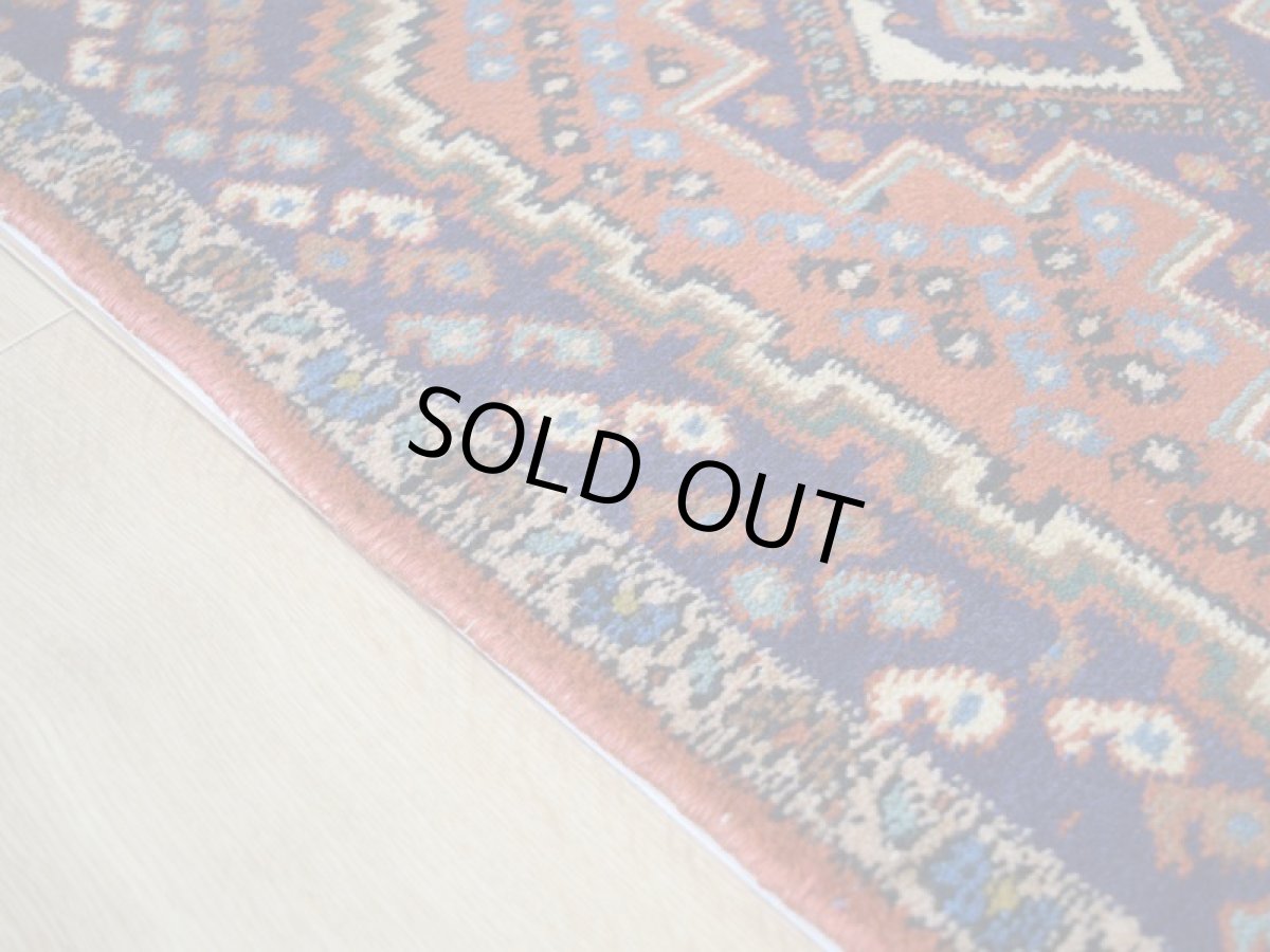 画像6: 良品 ペルシャ 部族絨毯 シールジャーン 玄関 マット サイズ 80 x 60 cm No.AD669 天然 肉厚 ウール 手織り ハンドメイド トライバル ラグ マット カーペット 生成り クリーム オレンジ ネイビー カラフル ボテ柄 幾何学模様 民族柄 b-ad669-080060h0719 (6)