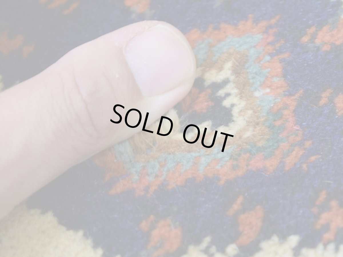 画像16: 良品 ペルシャ 部族絨毯 シールジャーン 玄関 マット サイズ 80 x 60 cm No.AD669 天然 肉厚 ウール 手織り ハンドメイド トライバル ラグ マット カーペット 生成り クリーム オレンジ ネイビー カラフル ボテ柄 幾何学模様 民族柄 b-ad669-080060h0719 (16)