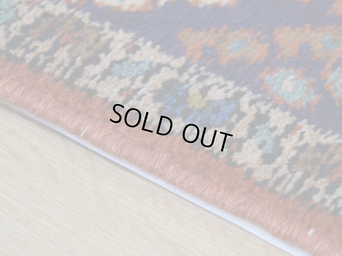 画像12: 良品 ペルシャ 部族絨毯 シールジャーン 玄関 マット サイズ 80 x 60 cm No.AD669 天然 肉厚 ウール 手織り ハンドメイド トライバル ラグ マット カーペット 生成り クリーム オレンジ ネイビー カラフル ボテ柄 幾何学模様 民族柄 b-ad669-080060h0719 (12)