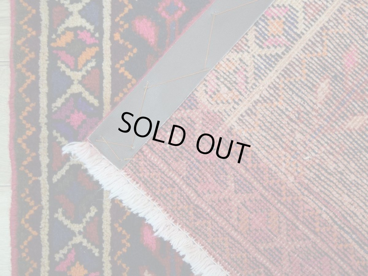 画像15: 良品 ペルシャ 部族絨毯 シールジャーン 玄関 マット サイズ 80 x 53 cm No.AD674 天然 肉厚 ウール 手織り ハンドメイド トライバル ラグ マット カーペット ネイビー ベージュ マルチカラー 幾何学模様 民族柄 b-ad674-080053h0719 (15)