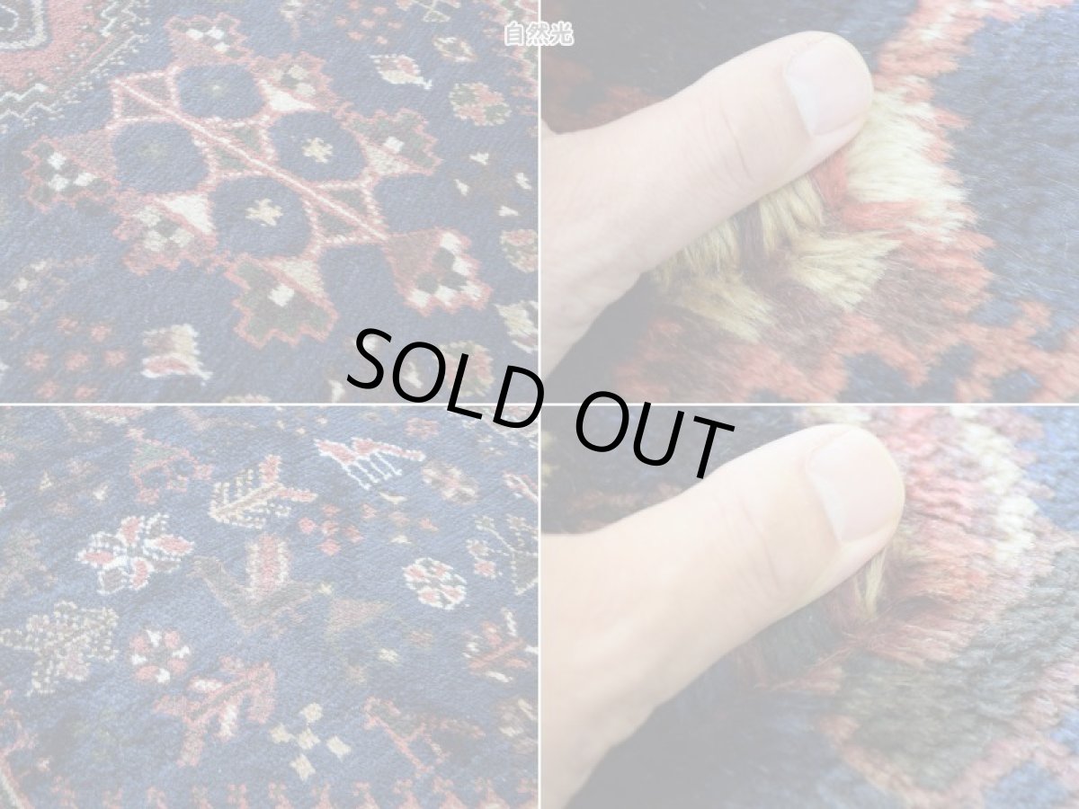 画像16: 新品同様 デッドストック 未使用美品 ペルシャ 部族絨毯 シラーズ 産  194 x 188 cm No.AB528 縦2m 横2m 4㎡ ~4.5帖 正方形 スクエアサイズ ウール 手織り ハンドメイド トライバル ラグ カーペット 赤 レッド 濃紺 ダークネイビー 民族柄 nab-ab528-194188h395077p (16)