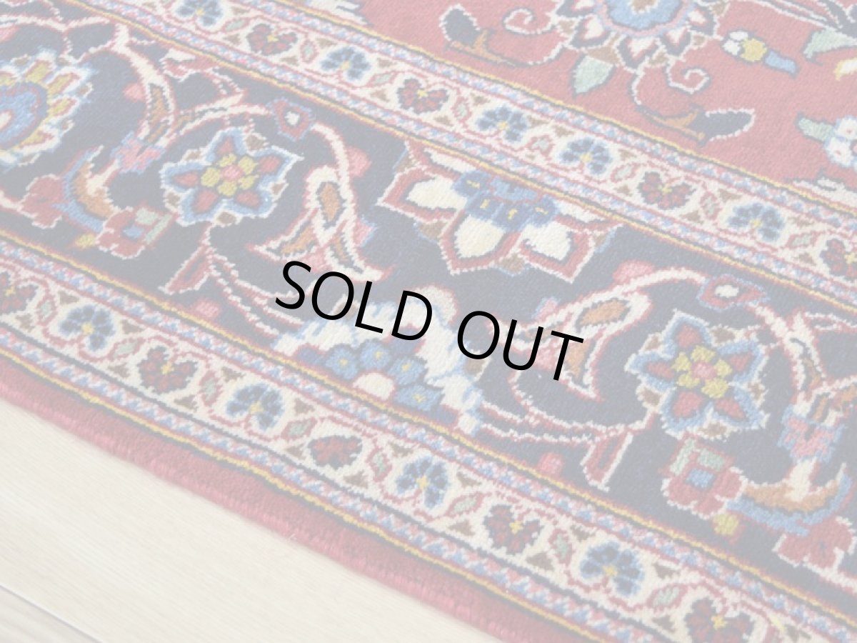 画像10: 良品 ペルシャ 絨毯 カシャーン 産 250 x 150 cm No.R345 縦2.5m 横1.5m 4㎡ 4帖程度 リビング ダイニング 2-3人掛けソファ サイズ ウール 手織り ラグ 敷物 カーペット メダリオン 赤 ビンテージ b-r345-250150h762053 (10)