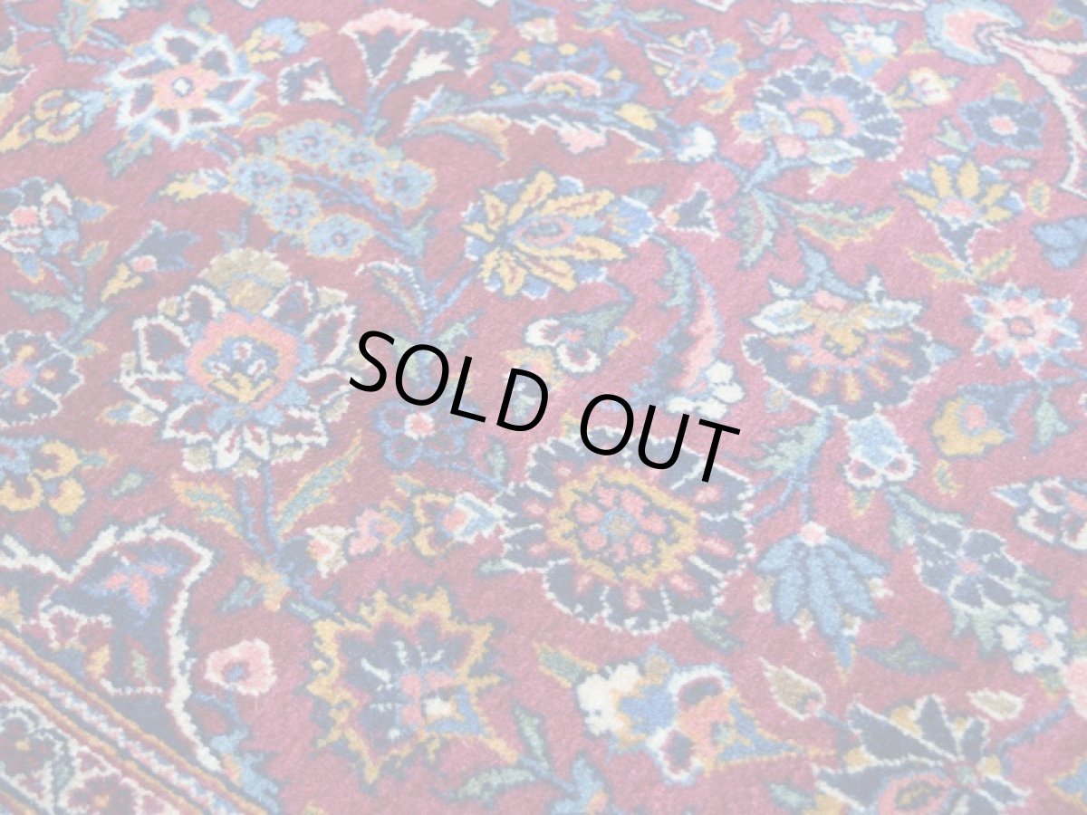 画像12: 良品 ペルシャ 絨毯 カシャーン 産 縦2.2m 横1.4m 3㎡ 〜3帖程度 リビング ダイニング 2-3人掛けソファ サイズ 215 x 138 cm No.2669 コルクウール 手織り ラグ 敷物 カーペット メダリオン 赤 ワインレッド  ab-2669-215138s396009 (12)