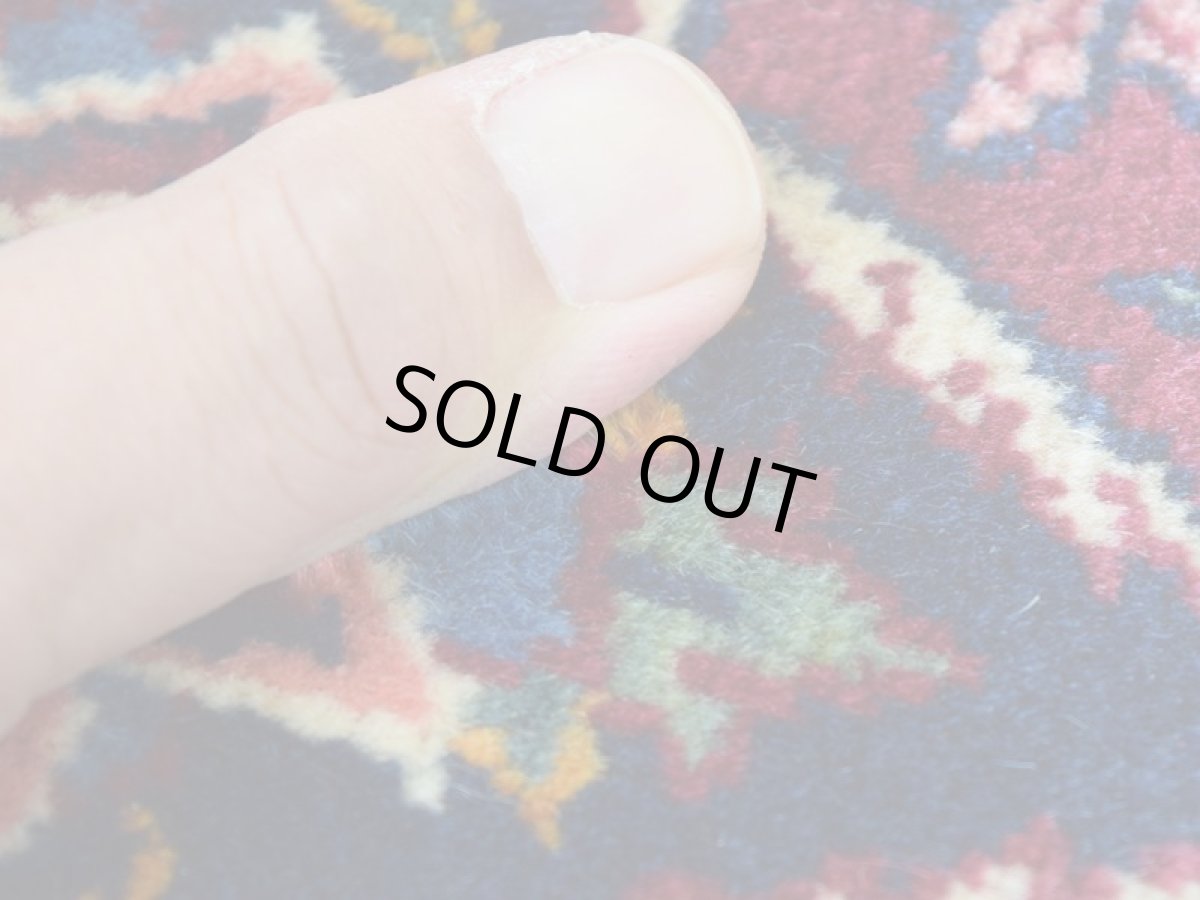 画像13: 良品 ペルシャ 絨毯 カシャーン 産 縦2.2m 横1.4m 3㎡ 〜3帖程度 リビング ダイニング 2-3人掛けソファ サイズ 215 x 138 cm No.2669 コルクウール 手織り ラグ 敷物 カーペット メダリオン 赤 ワインレッド  ab-2669-215138s396009 (13)