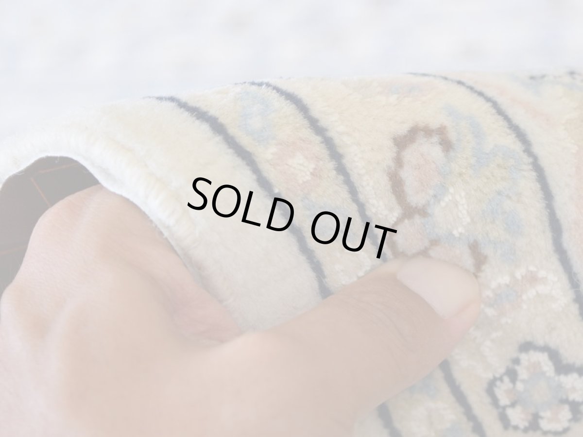 画像11: 新品 ペルシャ 絨毯 ナイン 産 9la ノーラー 200 x 149 cm No.2161 縦2.5m 横1.5m 3.8㎡ 〜4帖程度 リビング ダイニング 2-3人掛けソファ サイズ ウール 手織り ラグ 敷物 カーペット メダリオン 白 ホワイト 生成り アイボリー ベージュ n-2161-200149s6950a0280 (11)