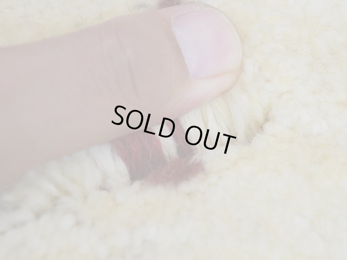 画像5: 新品 ペルシャ ギャッベ No.329 - 39 × 45 cm 座布団 クッションサイズ ラグ チェアマット 肉厚 天然 ウール ギャベ 手織り ロルバフト ハンドメイド ラグ 絨毯 カーペット 生命の樹 動物 柄 生成り クリーム 原毛系 n-329-039045s130a140 (5)