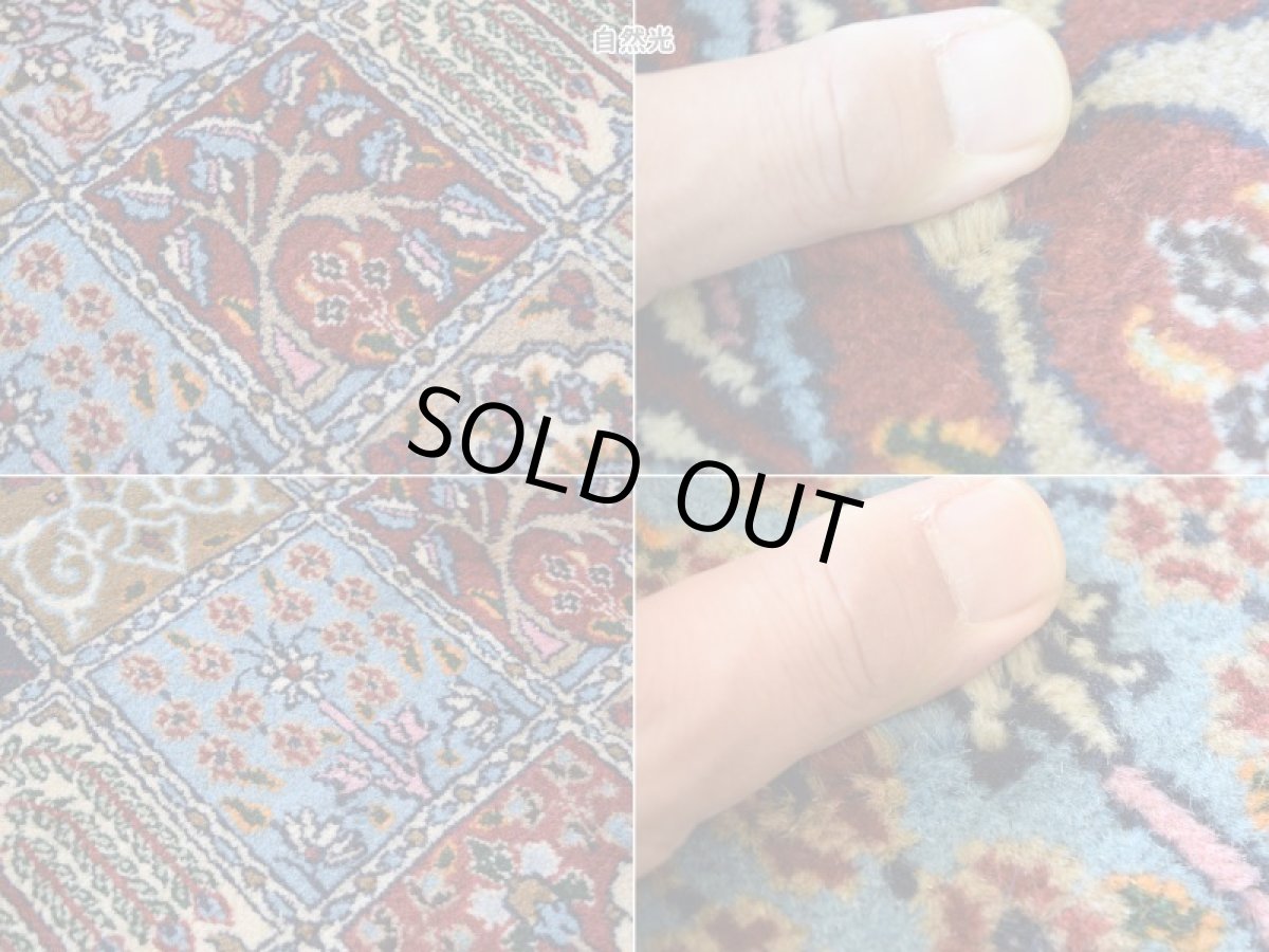 画像18: 美品 ペルシャ 絨毯 ムード 産  No.R359 230 x 150 cm 縦2.5m 横1.5m 3.5㎡ 3〜4帖程度 リビング ダイニング 2-3人掛けソファ サイズ ウール シルク 手織り ラグ 敷物 カーペット パネルデザイン ヘシティ柄 白 ホワイト 生成り アイボリー ベージュ a-r359-230150h052a033 (18)