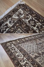 画像6: 良品 ペルシャ 部族絨毯 フェルドス No.AB322 - 290 x 206 cm 縦3m 横2m 6㎡ 6帖 リビング ダイニング 3人掛けソファ サイズ ウール 手織り ハンドメイド トライバル ラグ マット カーペット ネイビー 幾何学模様 民族柄 ベージュ 生成り 白 ホワイト系 ライトブラウン グレー系 ビンテージ ヴィンテージ b-ad322-290206h384 (6)