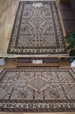 画像3: 良品 ペルシャ 部族絨毯 フェルドス No.AB322 - 290 x 206 cm 縦3m 横2m 6㎡ 6帖 リビング ダイニング 3人掛けソファ サイズ ウール 手織り ハンドメイド トライバル ラグ マット カーペット ネイビー 幾何学模様 民族柄 ベージュ 生成り 白 ホワイト系 ライトブラウン グレー系 ビンテージ ヴィンテージ b-ad322-290206h384 (3)