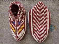 画像2: 新品 イラン製 ウール ショート くるぶし丈 23-24 cm 手編み靴下 ニットルームソックス Long Knit Room Socks  n-ws2324-320h2a3 (2)