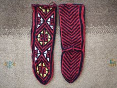 画像2: 新品 イラン製 アクリル混ウール ミドル 21-22 cm 手編み靴下 ニットルームソックス Long Knit Room Socks n-am2122-307h4a5 (2)
