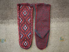 画像2: 新品 イラン製 ウール ミドル 26-27 cm 手編み靴下 ニットルームソックス Long Knit Room Socks n-wm2627-303h4a5 (2)