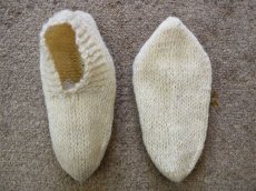画像2: 新品 イラン製 ウール ショート くるぶし丈 25-26 cm 手編み靴下 ニットルームソックス Long Knit Room Socks  n-ws2526-313h2a3 (2)