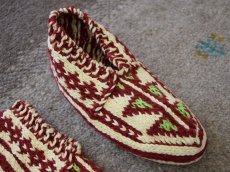 画像3: 新品 イラン製 ウール ショート くるぶし丈 23-24 cm 手編み靴下 ニットルームソックス Long Knit Room Socks  n-ws2324-315h2a3 (3)
