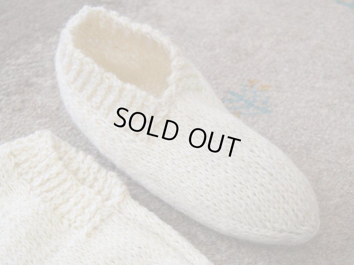 画像3: ※test用※ 新品 イラン製 ウール ショート くるぶし丈 25-26 cm 手編み靴下 ニットルームソックス Long Knit Room Socks  n-ws2526-313h2a3 (3)