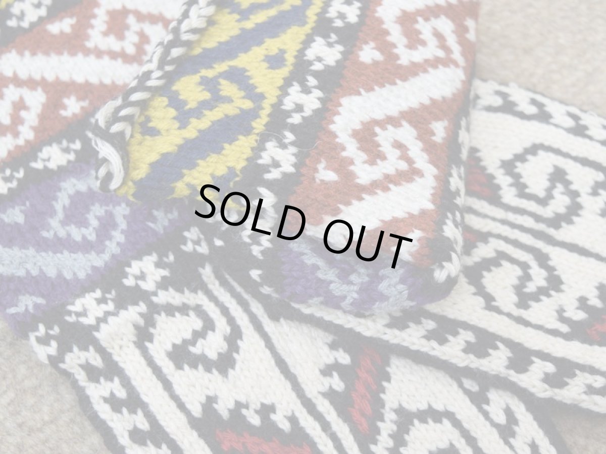 画像3: 新品 イラン製 アクリル混ウール ミドル 22-23 cm 手編み靴下 ニットルームソックス Long Knit Room Socks n-am2223-260h4a5 (3)