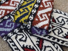 画像3: 新品 イラン製 アクリル混ウール ミドル 22-23 cm 手編み靴下 ニットルームソックス Long Knit Room Socks n-am2223-260h4a5 (3)