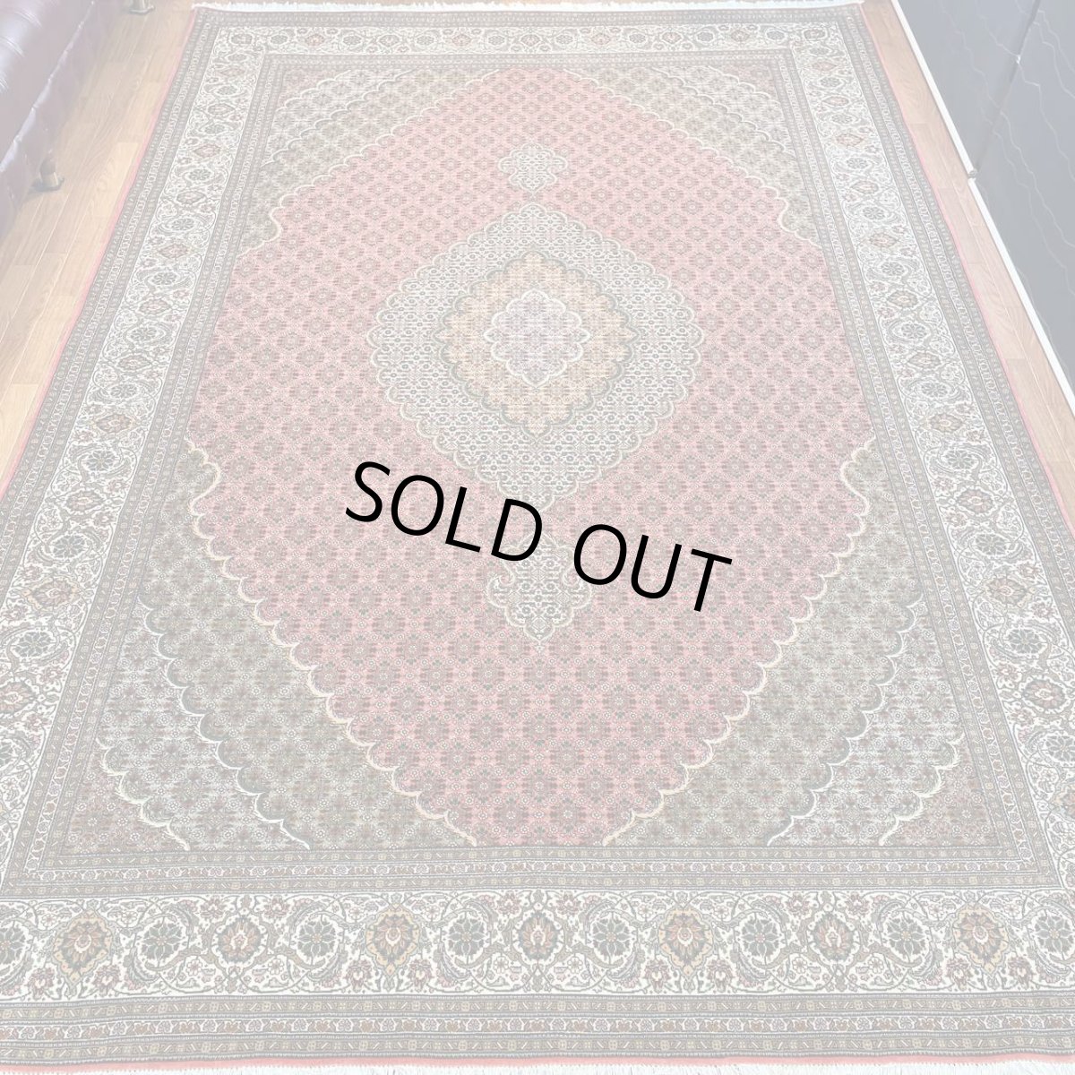 画像2: 新品 ペルシャ 絨毯 タブリーズ 産 50ラジ 7マスネ 縦3m 横2m 6㎡ 〜6帖程度 リビング ダイニング 3人掛けソファ コーナーソファ 大判 サイズ 295 x 200 cm 天然 コルクウール シルク 手織り トライバル ラグ 敷物 マット カーペット メダリオンコーナー マヒデザイン ヘシティ柄 MA401-2008-296203Z100 (2)