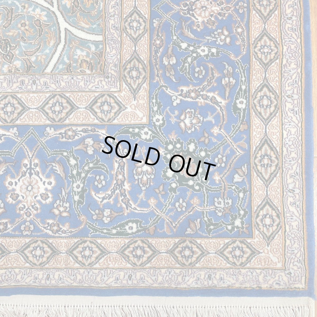 画像4: 新品 ペルシャ 絨毯 イスファハン 産 ダーバリ 工房 314 x 204 cm 縦3m 横2m 6㎡ 〜6帖程度 リビング ダイニング 3人掛けソファ コーナーソファ 大判 サイズ 天然 コルクウール シルク 手織り ラグ 敷物 カーペット ゴンバッド ゴンバット メダリオン ネイビー 紺 ゴールド 金 MA399-S584-313204Z400 (4)