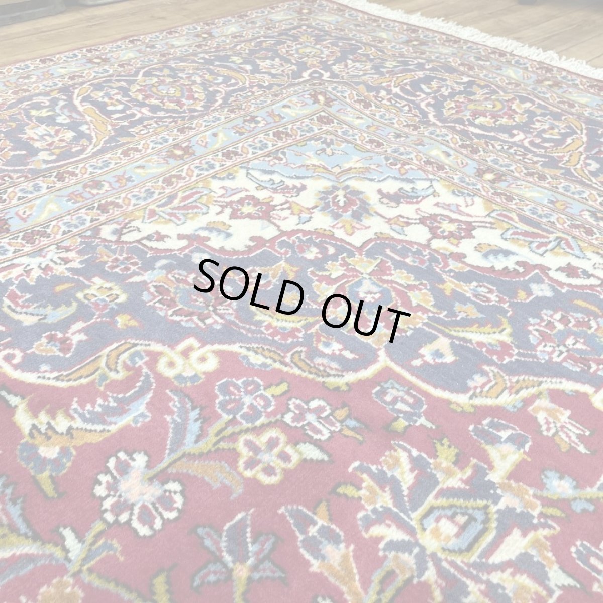 画像7: 美品 ペルシャ 絨毯 カシャーン リビング ダイニング 大判 8.7m 10畳 3人掛けソファ サイズ  342 x 255 cm 肉厚 ウール 手織り トライバル ラグ 天然 敷物 マット カーペット 赤 メダリオン ヴィンテージ ビンテージ MA253-AB494-342255Z040 (7)