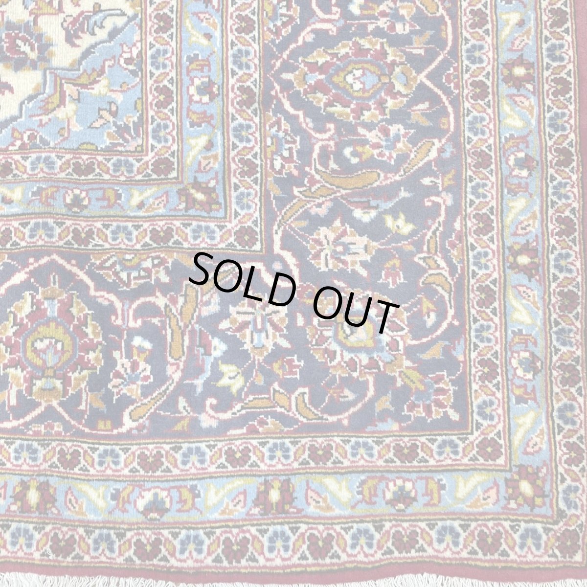 画像4: 美品 ペルシャ 絨毯 カシャーン リビング ダイニング 大判 8.7m 10畳 3人掛けソファ サイズ  342 x 255 cm 肉厚 ウール 手織り トライバル ラグ 天然 敷物 マット カーペット 赤 メダリオン ヴィンテージ ビンテージ MA253-AB494-342255Z040 (4)