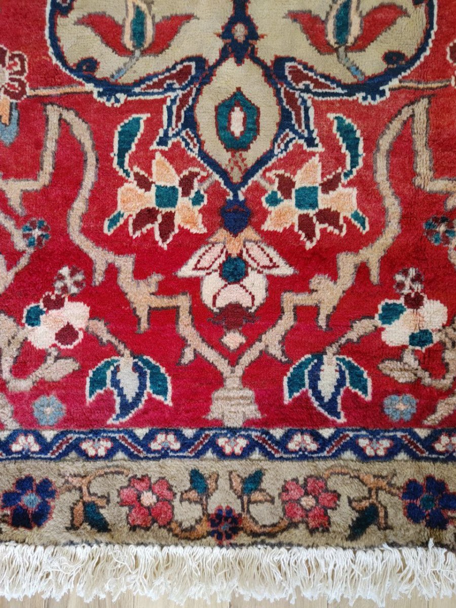 画像4: 良品 ペルシャ 絨毯 バクティヤリ 縦2m 横1.5m 3㎡ 〜3帖 リビング ダイニング 2〜3人掛けソファ センターテーブル サイズ 195 x 143 cm 天然 草木染 ウール 手織り トライバル ラグ 敷物 マット カーペット コルシド メダリオン ヴィンテージ ビンテージ バクティアリ バフティヤリ MAAB444-195143Z018 (4)