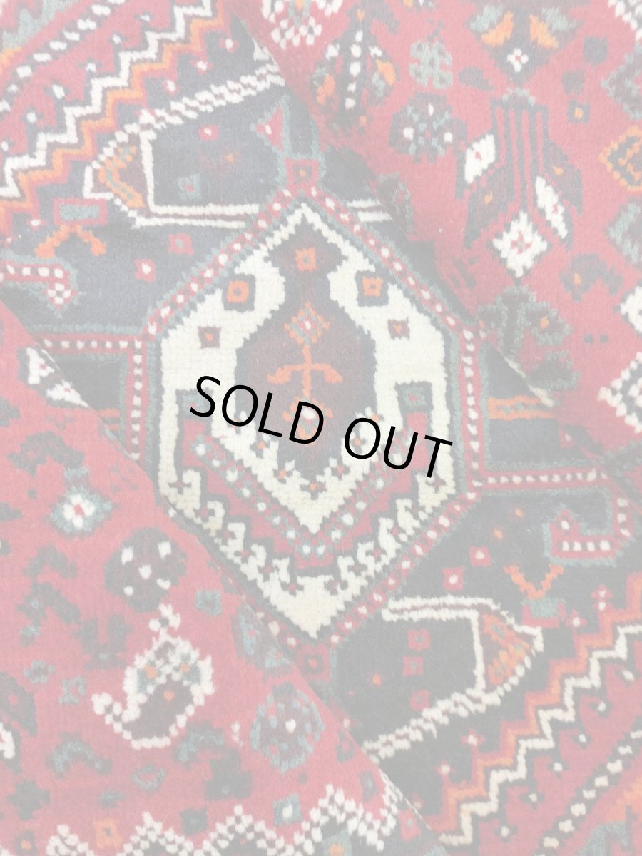 画像13: 良品 ペルシャ 部族絨毯 シラーズ 196 x 160 cm ウール 手織り 赤 ネイビー 青  縦1.9m 横1.6m 3.0m 2 〜3帖 リビング ダイニング 3人掛けソファ サイズ ウール 手織り トライバル ラグ 部族絨毯 マット カーペット 淡マルチカラー トランジ ビンテージ MAAD501-196160Z037 (13)