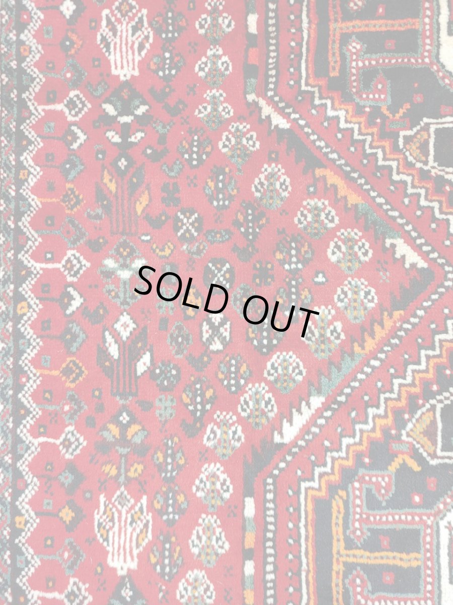 画像6: 良品 ペルシャ 部族絨毯 シラーズ 196 x 160 cm ウール 手織り 赤 ネイビー 青  縦1.9m 横1.6m 3.0m 2 〜3帖 リビング ダイニング 3人掛けソファ サイズ ウール 手織り トライバル ラグ 部族絨毯 マット カーペット 淡マルチカラー トランジ ビンテージ MAAD501-196160Z037 (6)