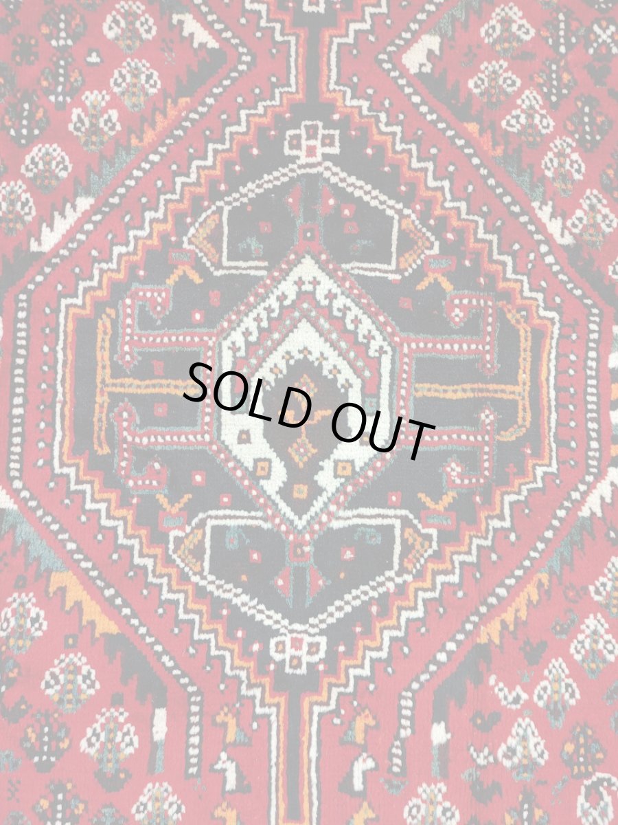 画像5: 良品 ペルシャ 部族絨毯 シラーズ 196 x 160 cm ウール 手織り 赤 ネイビー 青  縦1.9m 横1.6m 3.0m 2 〜3帖 リビング ダイニング 3人掛けソファ サイズ ウール 手織り トライバル ラグ 部族絨毯 マット カーペット 淡マルチカラー トランジ ビンテージ MAAD501-196160Z037 (5)