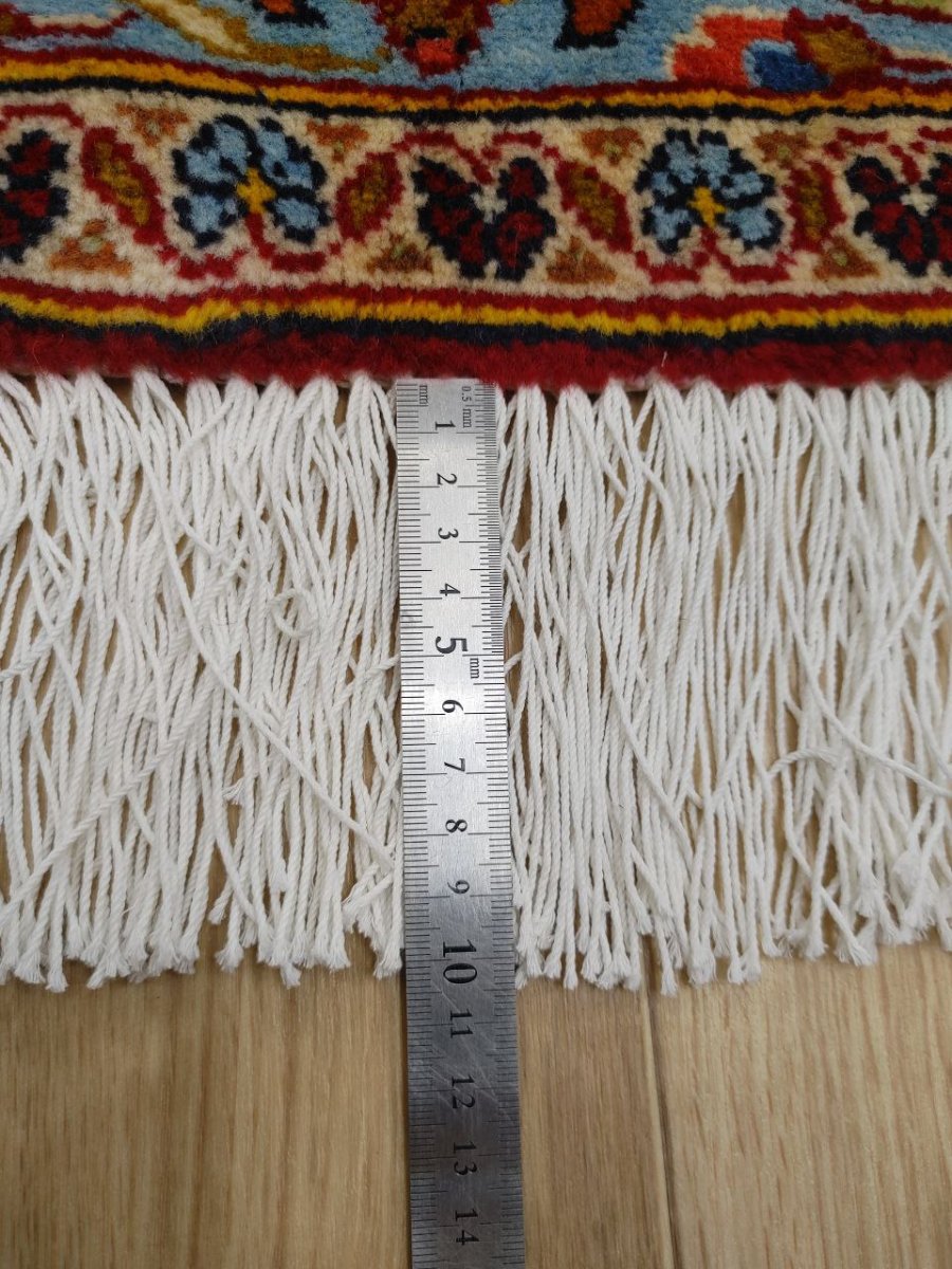 画像23: 美品 ペルシャ 絨毯 カシャーン リビング ダイニング 大判 8.7m 10畳 3人掛けソファ サイズ  354 x 245 cm 肉厚 ウール 手織り トライバル ラグ 天然 敷物 マット カーペット 赤 メダリオン ヴィンテージ ビンテージ MA430-AB441-354245Z040 (23)