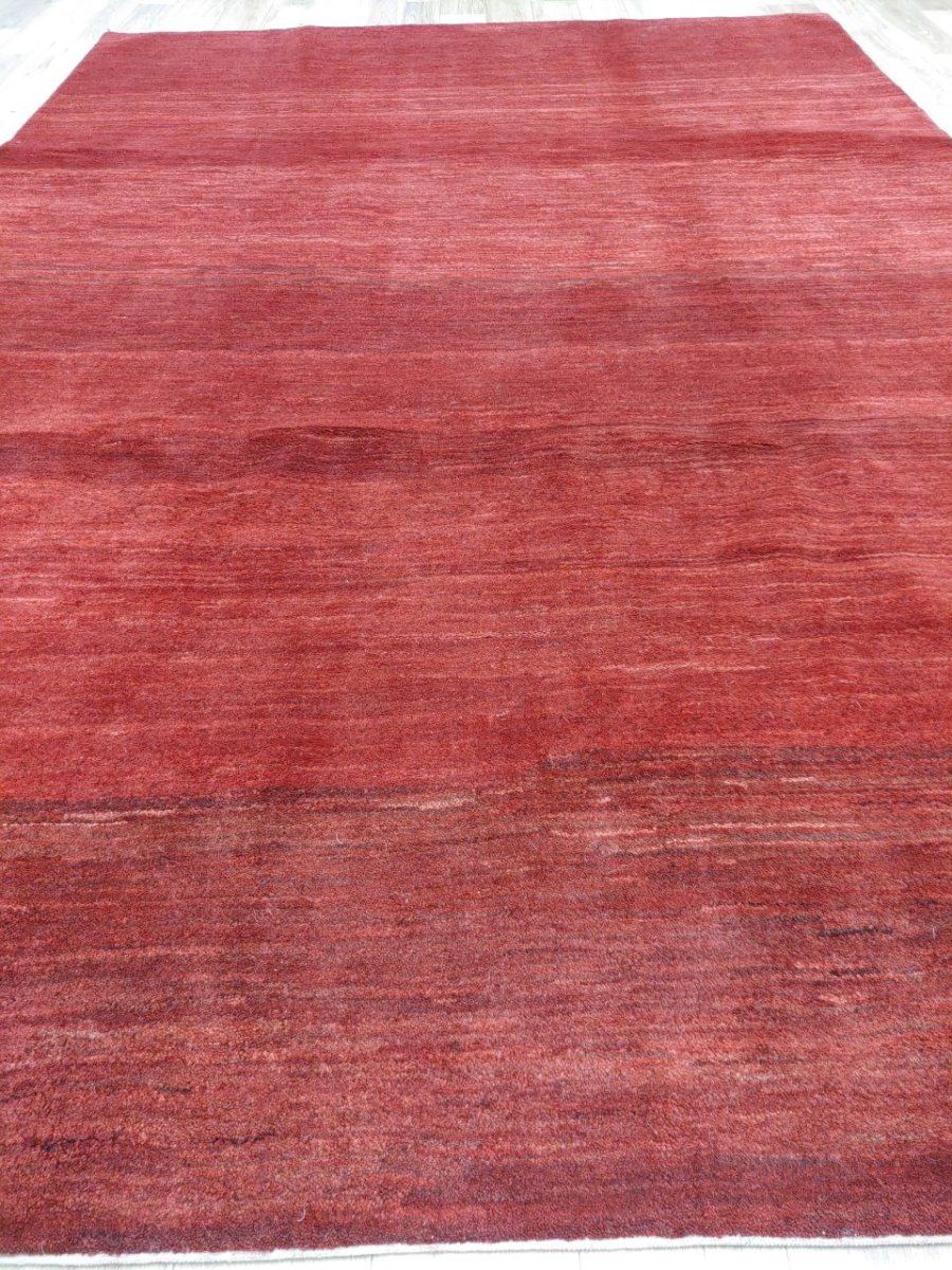 画像4: 新品 ペルシャ ギャッベ 縦3m 横2m 6㎡ 〜6帖程度 リビング ダイニング 3人掛けソファ コーナーソファサイズ 286 × 192 cm No.A609 肉厚 ウール 手織り リーズバフト ギャベ ハンドメイド ラグ 絨毯 カーペット 赤 クリーム 生成り色 ネイビー シンプル リビングダイニングルームお部屋の中心に MA431-A609-286192Z077 (4)