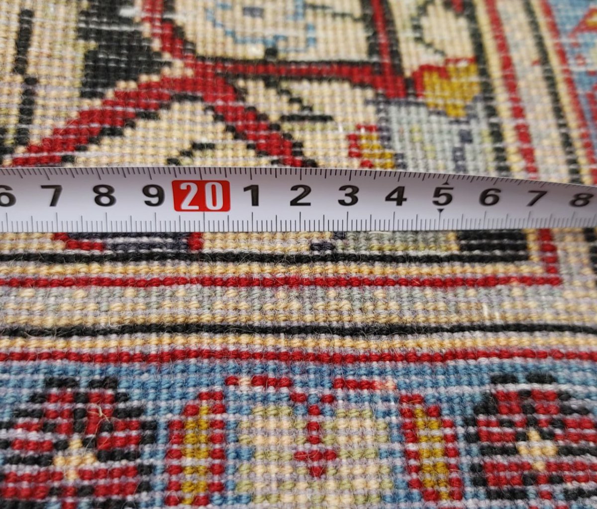 画像24: 良品 ペルシャ 絨毯 カシャーン 産 225 x 150 cm 縦2.3m 横1.5m 3.5㎡ 4帖程度 リビング ダイニング 2-3人掛けソファ サイズ ウール 手織り ラグ 敷物 カーペット メダリオン 赤 ビンテージ MAAD663-225150Z027 (24)