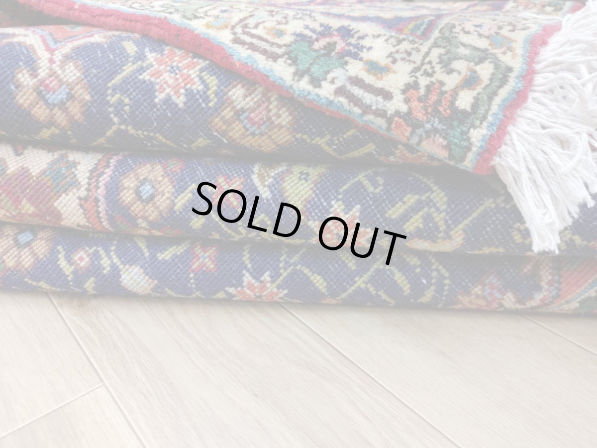 画像20: 良品 ペルシャ 絨毯 タブリーズ 縦3m 横2m 6㎡ 〜6帖 リビング ダイニング 3人掛けソファ コーナーソファ 大判 サイズ 300 x 200 cm 天然 ウール 手織り トライバル ラグ 敷物 マット カーペット メダリオン ヴィンテージ ビンテージ オレンジ MA438-A643-300200Z040 (20)