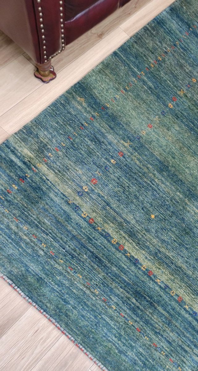 画像16: 新品 ペルシャ ギャッベ 縦3m 横3m 9㎡ 〜10帖程度 リビング ダイニング 3人掛けソファ コーナーソファサイズ 正方形型 305 × 305 cm 肉厚 ウール 手織り リーズバフト ギャベ ハンドメイド ラグ 絨毯 カーペット グリーン 緑 シンプル MA439-2476-305305Z150 (16)