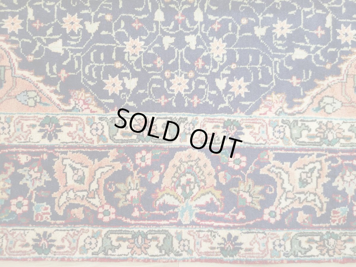 画像5: 良品 ペルシャ 絨毯 タブリーズ 縦3m 横2m 6㎡ 〜6帖 リビング ダイニング 3人掛けソファ コーナーソファ 大判 サイズ 300 x 200 cm 天然 ウール 手織り トライバル ラグ 敷物 マット カーペット メダリオン ヴィンテージ ビンテージ オレンジ MA438-A643-300200Z040 (5)