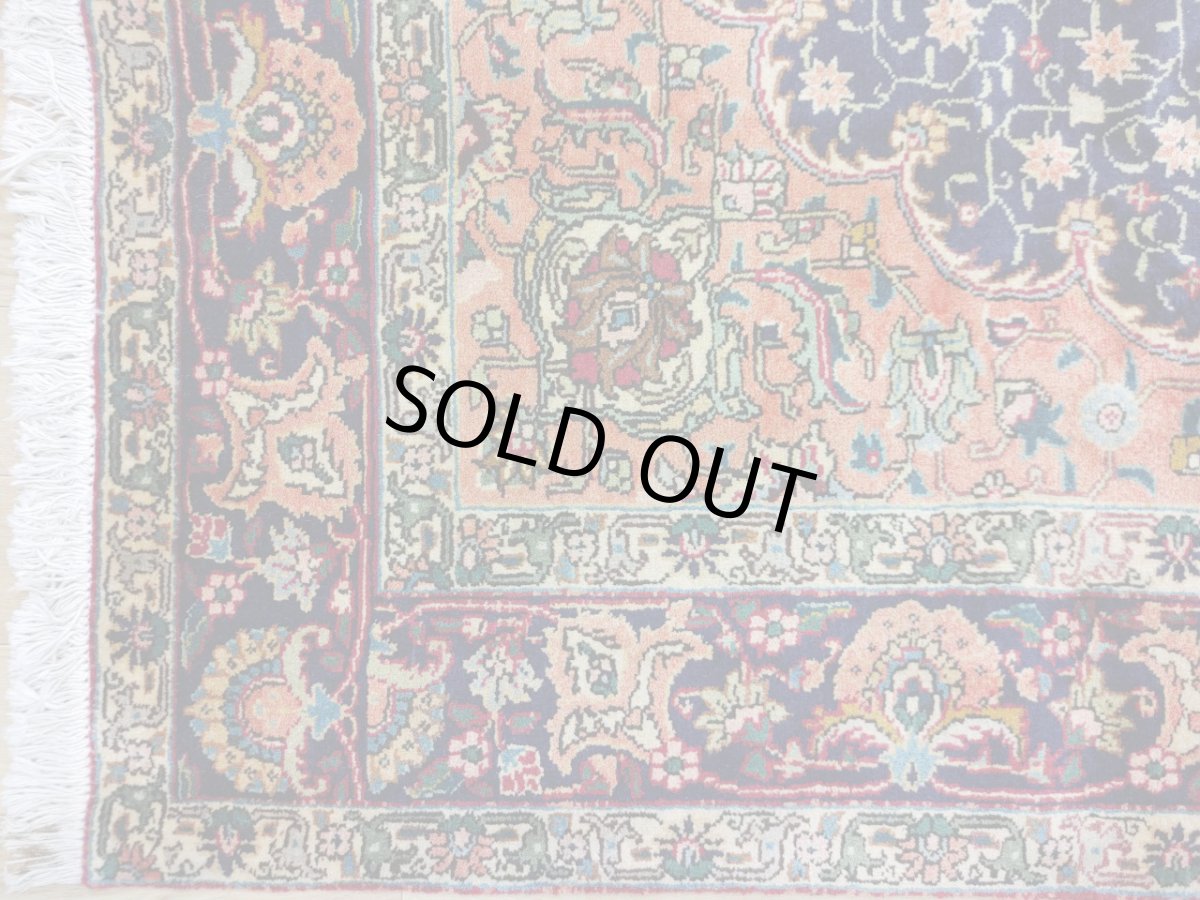 画像6: 良品 ペルシャ 絨毯 タブリーズ 縦3m 横2m 6㎡ 〜6帖 リビング ダイニング 3人掛けソファ コーナーソファ 大判 サイズ 300 x 200 cm 天然 ウール 手織り トライバル ラグ 敷物 マット カーペット メダリオン ヴィンテージ ビンテージ オレンジ MA438-A643-300200Z040 (6)