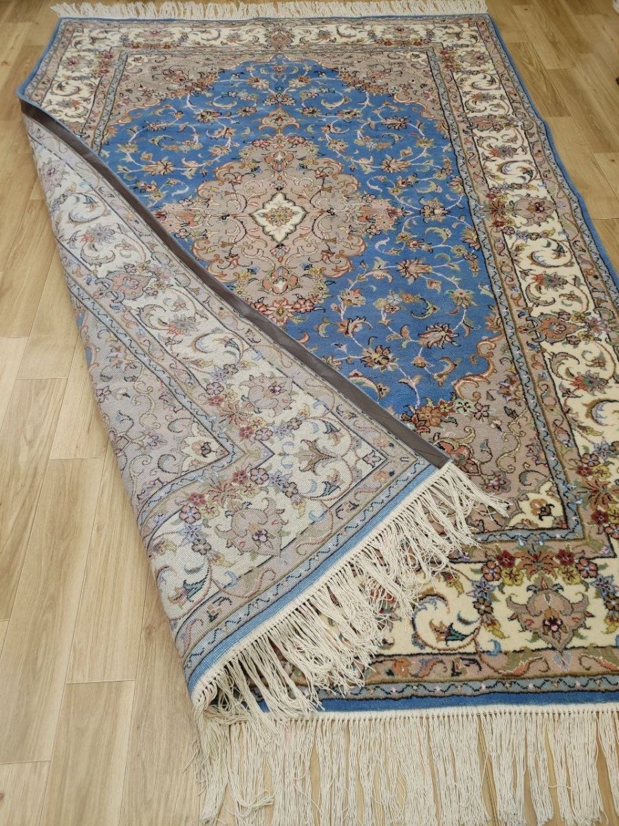 画像15: 新品 ペルシャ 絨毯 ヤズド 縦3m 横2m 6帖 リビング ダイニング 3人掛けソファ コーナーソファ 大判 サイズ 296 x 198 cm No.Z195 ウール 天然 手織り トライバル ラグ 敷物 マット カーペット 生成り クリーム メダリオン MA453Z195-296198Z090 (15)