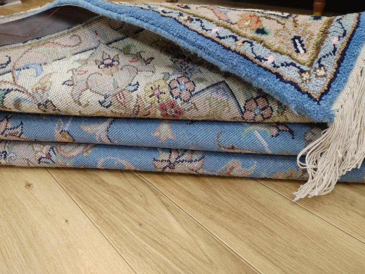 画像24: 新品 ペルシャ 絨毯 ヤズド 縦3m 横2m 6帖 リビング ダイニング 3人掛けソファ コーナーソファ 大判 サイズ 296 x 198 cm No.Z195 ウール 天然 手織り トライバル ラグ 敷物 マット カーペット 生成り クリーム メダリオン MA453Z195-296198Z090 (24)