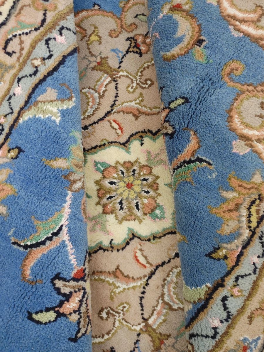 画像22: 新品 ペルシャ 絨毯 ヤズド 縦3m 横2m 6帖 リビング ダイニング 3人掛けソファ コーナーソファ 大判 サイズ 296 x 198 cm No.Z195 ウール 天然 手織り トライバル ラグ 敷物 マット カーペット 生成り クリーム メダリオン MA453Z195-296198Z090 (22)