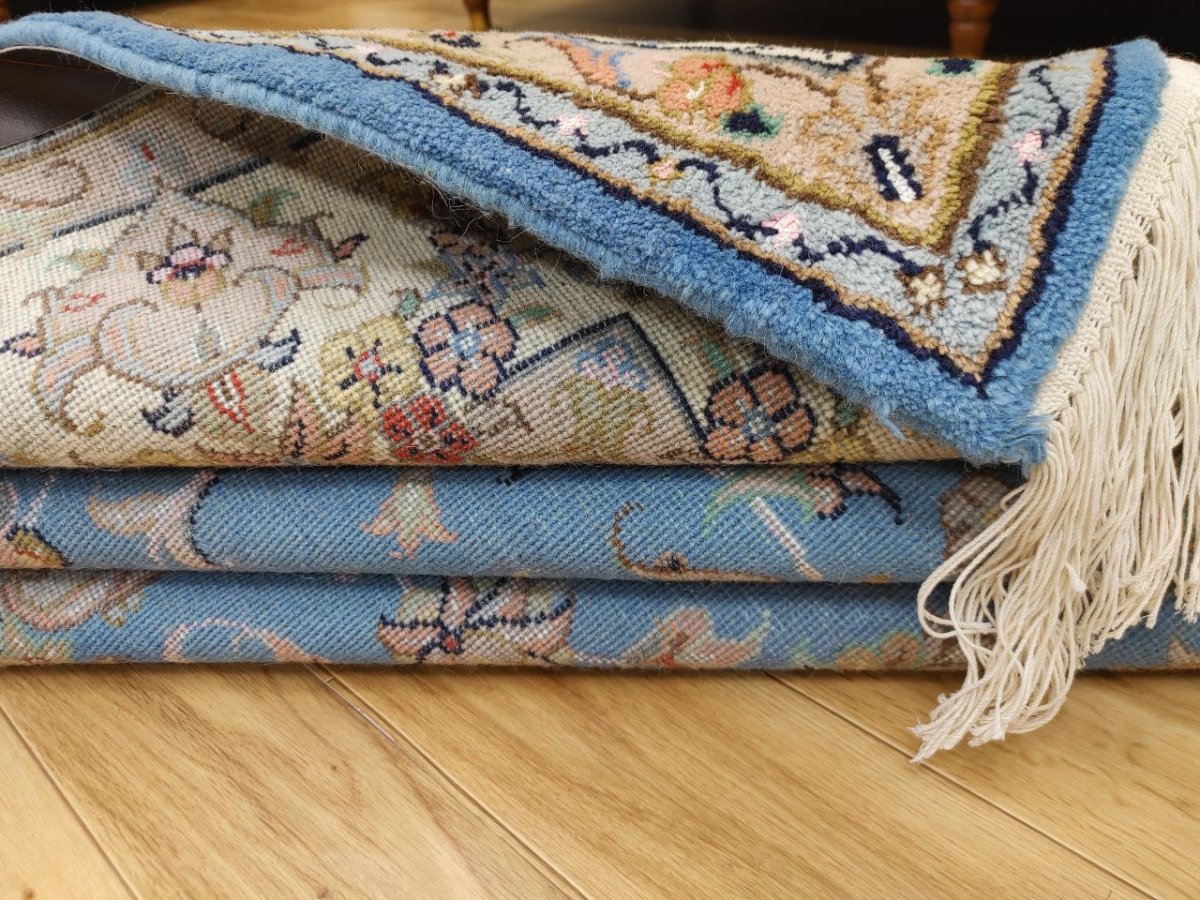 画像23: 新品 ペルシャ 絨毯 ヤズド 縦3m 横2m 6帖 リビング ダイニング 3人掛けソファ コーナーソファ 大判 サイズ 296 x 198 cm No.Z195 ウール 天然 手織り トライバル ラグ 敷物 マット カーペット 生成り クリーム メダリオン MA453Z195-296198Z090 (23)