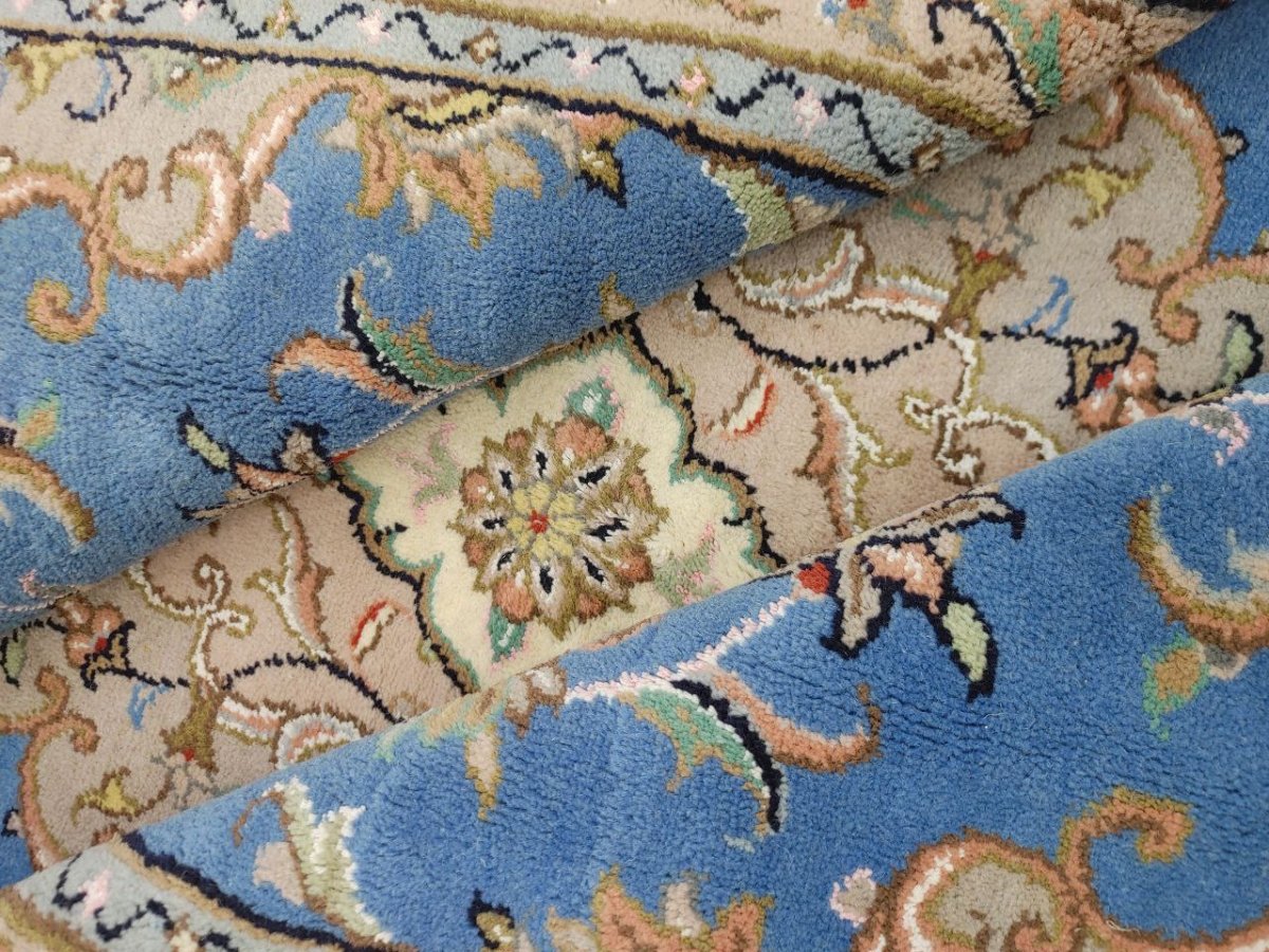 画像21: 新品 ペルシャ 絨毯 ヤズド 縦3m 横2m 6帖 リビング ダイニング 3人掛けソファ コーナーソファ 大判 サイズ 296 x 198 cm No.Z195 ウール 天然 手織り トライバル ラグ 敷物 マット カーペット 生成り クリーム メダリオン MA453Z195-296198Z090 (21)