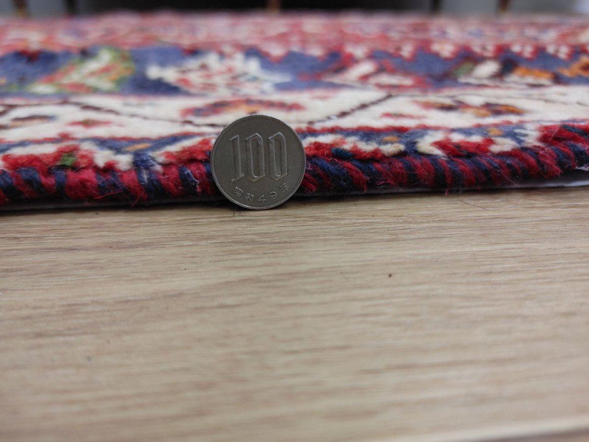 画像15: 良品 ペルシャ 部族絨毯 シラーズ 200 x 150 cm ウール 手織り 赤 ネイビー 青  縦2.0m 横1.5m 3.0m 2 〜3帖 リビング ダイニング 3人掛けソファ サイズ ウール 手織り トライバル ラグ 部族絨毯 マット カーペット 淡マルチカラー トランジ ビンテージ MAAD516-200150Z036 (15)