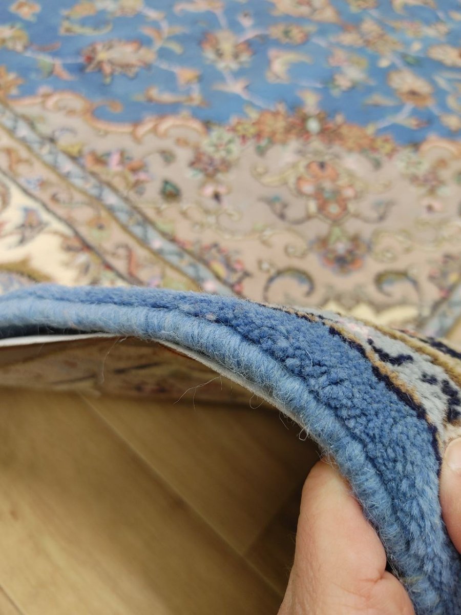 画像18: 新品 ペルシャ 絨毯 ヤズド 縦3m 横2m 6帖 リビング ダイニング 3人掛けソファ コーナーソファ 大判 サイズ 296 x 198 cm No.Z195 ウール 天然 手織り トライバル ラグ 敷物 マット カーペット 生成り クリーム メダリオン MA453Z195-296198Z090 (18)