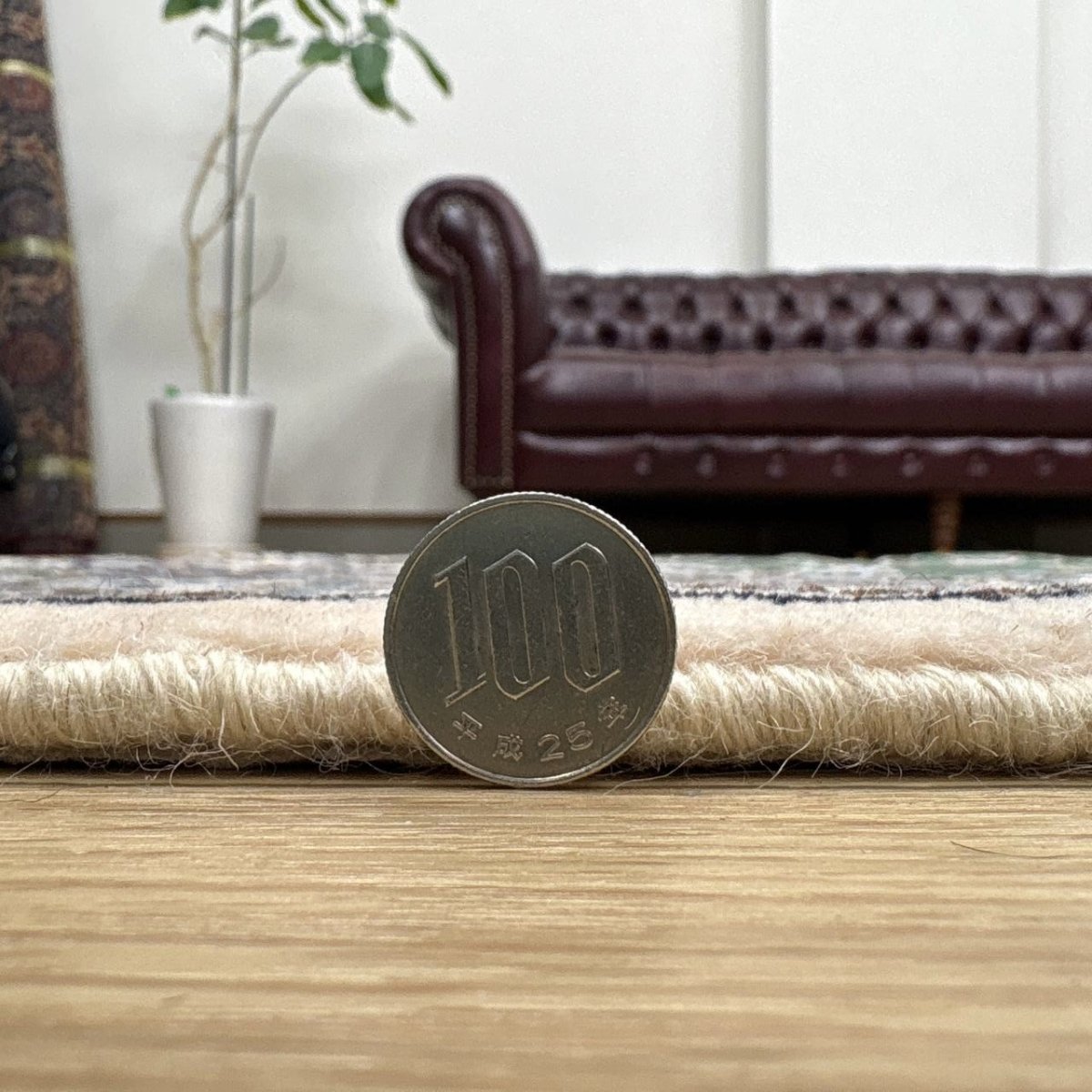 画像15: 新品 ペルシャ 絨毯 ナイン 産 9la ノーラー 縦2.5m 横1.5m 3.8㎡ 〜3.5帖程度 リビング ダイニング 2-3人掛けソファ サイズ 250 x 154 cm ウール 手織り ラグ 敷物 カーペット メダリオン 緑 グリーン 生成り アイボリー ベージュ MA459-Z208-250154Z067 (15)