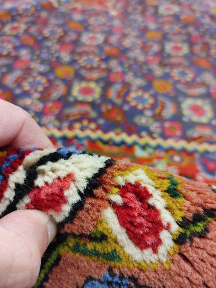 画像15: 良品 ペルシャ 絨毯 タブリーズ 縦2.9m 横1.9m 6㎡ 〜6帖 リビング ダイニング 3人掛けソファ コーナーソファ 大判 サイズ 292 x 195 cm 天然 ウール 手織り トライバル ラグ 敷物 マット カーペット メダリオン ヴィンテージ ビンテージ 中古品に抵抗のある方にもお勧めです 赤 MAA667-292195Z040 (15)