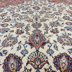 画像10: 美品 ペルシャ 絨毯 カシャーン リビング ダイニング 大判 8.8m 9畳 3人掛けソファ サイズ  355 x 250 cm 肉厚 ウール 手織り トライバル ラグ 天然 敷物 マット カーペット 赤 メダリオン ヴィンテージ ビンテージ MA457-270-355250Z060 (10)