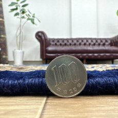 画像17: 美品 ペルシャ 絨毯 ケルマン 産 縦3.5m 横2.7m 9.4㎡ 10帖 リビング ダイニング 客室 3人掛けソファ コーナーソファ 大判 サイズ 348 x 268 cm 天然 ウール 手織り ハンドメイド ラグ マット カーペット 生成り色 ブルー 青 黄色 大きなお部屋に 中古品に抵抗のある方にもお勧めです。 MA458- R339-348268Z060 (17)