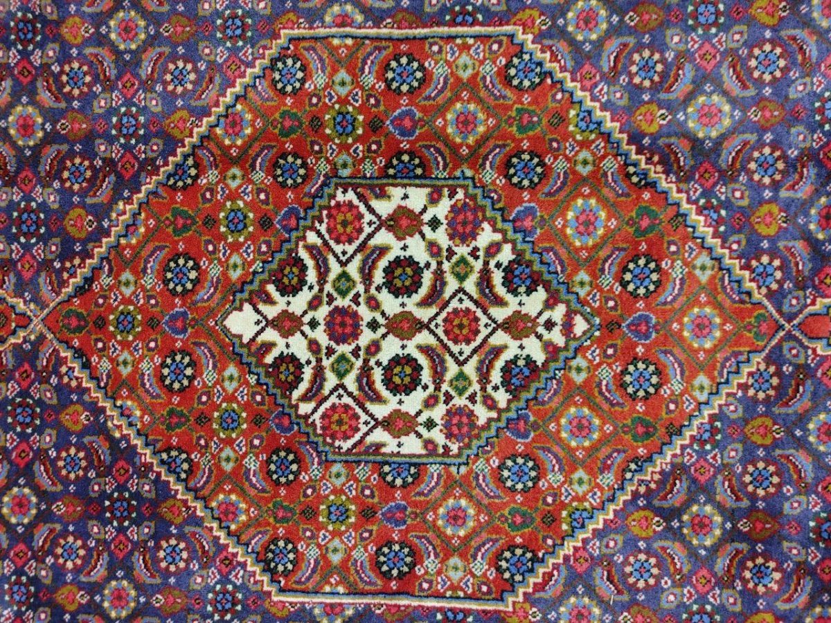 画像6: 良品 ペルシャ 絨毯 タブリーズ 縦2.9m 横1.9m 6㎡ 〜6帖 リビング ダイニング 3人掛けソファ コーナーソファ 大判 サイズ 292 x 195 cm 天然 ウール 手織り トライバル ラグ 敷物 マット カーペット メダリオン ヴィンテージ ビンテージ 中古品に抵抗のある方にもお勧めです 赤 MAA667-292195Z040 (6)